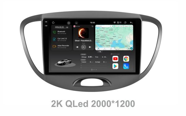 Штатна магнітола Soundbox  S8 PRO 2K-9098  8+256GB  8*2.7Ghz для Hyundai i10 2008-2013   CarPlay /4G /DSP/ 360 функція
