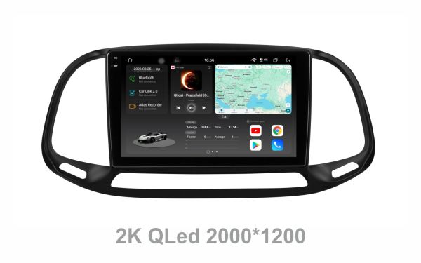 Штатна магнітола Soundbox S8 PRO 2K-1241  8+256GB  для Fiat Doblo 2015+  360/DSP/4G/CarPlay