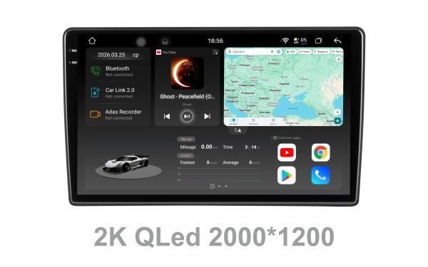 Штатна магнітола Soundbox S8 PRO 2K-9233  для Ford Transit 2020-2022  8+256GB , ADAS , CarPlay , 4G , DSP-DTS 5.1 , круговий огляд 360°