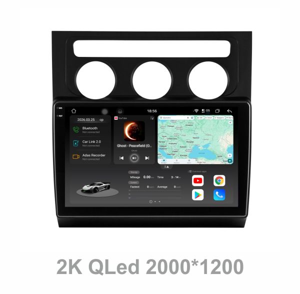 Штатна магнітола Soundbox S8 PRO 2K-6290  для   Touran 2003-2008  ADAS , CarPlay , 4G , DSP-DTS 5.1 , круговий огляд 360°