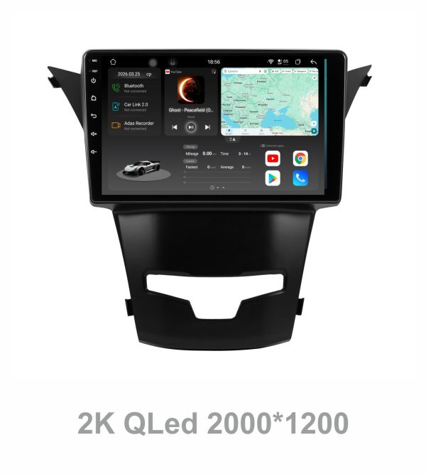 Штатна магнітола Soundbox S8 PRO 2K-4431  для   Ssangyong Korando 2013-2017  ADAS , CarPlay , 4G , DSP-DTS 5.1 , круговий огляд 360°