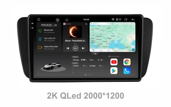 Штатна магнітола Soundbox  S8 PRO 2K-9802    для Seat Ibaza 2008-2015   4G/ DTS /CarPlay /360 функція/ 8+256GB