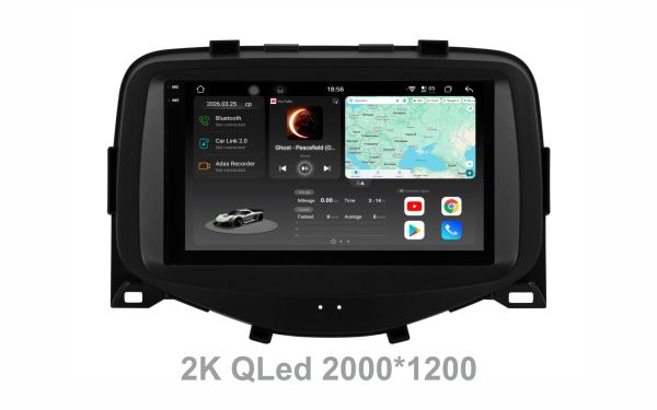 Штатна Android магнітола Soundbox S8 PRO 2K-1326 для Toyota Aygo 2013-2018  з CarPlay /4G/ DSP-DTS 5.1 / 360 функція