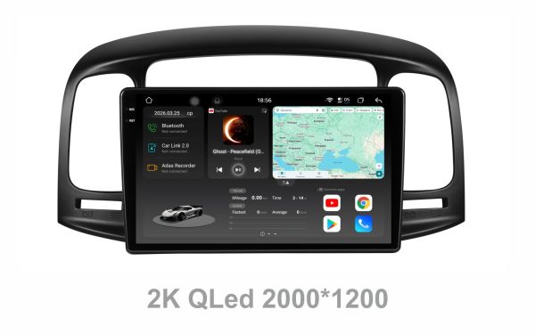 Штатна магнітола Soundbox S8 PRO 2K-9096   для   Hyundai Accent 2006-2011  з   ADAS / CarPlay  / 4G / DSP-DTS 5.1 / круговий огляд 360°