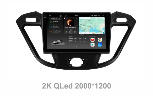Штатна магнітола Soundbox S8 PRO 2K-9130  для Ford Transit 2012-2021  з ADAS / CarPlay / 4G / DSP-DTS 5.1 / круговий огляд 360°