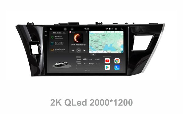 Штатна магнітола Soundbox  S8 PRO 2K-1033  для  Toyota Corolla 2013-2018/ Auris 2013-2018  з  ADAS / CarPlay / 4G / DSP-DTS 5.1 / круговий огляд 360°