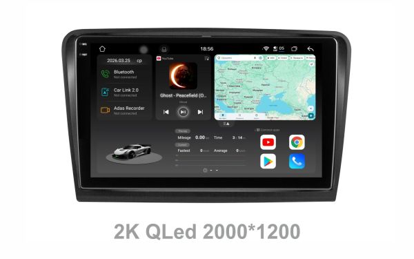 Штатна магнітола Soundbox  S8 PRO 2K-1186  для   Skoda Super B 2009-2012    з ADAS / CarPlay / 4G / DSP-DTS 5.1 / круговий огляд 360°