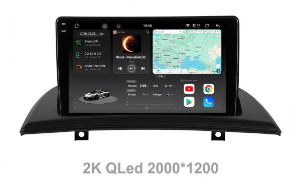 Штатна магнітола Soundbox S8 PRO 2K-8634  для  BMW X3 2006-2010   ADAS / CarPlay / 4G / DSP-DTS 5.1 / круговий огляд 360°