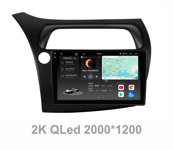 Штатна магнітола Soundbox  S8 PRO 2K-2234  для  Honda Civic 5D 2005-2011   ADAS , CarPlay , 4G , DSP-DTS 5.1 , круговий огляд 360°