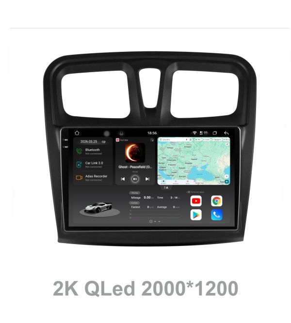 Штатна магнітола Soundbox  S8 PRO 2K-2052  для  Renault Sundero / Logan 2012-2019   ADAS , CarPlay , 4G , DSP-DTS 5.1 , круговий огляд 360°