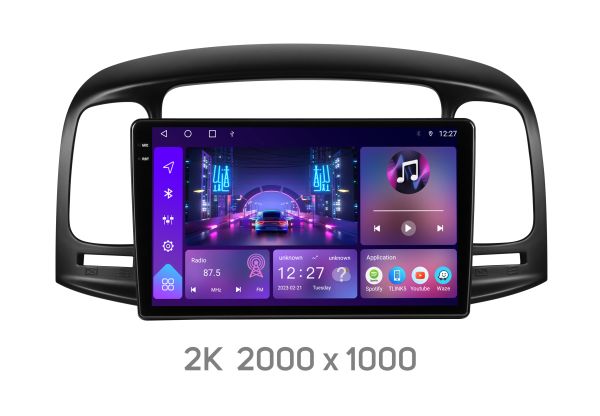Штатна магнітола Soundbox S-9096 з CarPlay та 4G модемом для Hyundai Accent 2006-2011