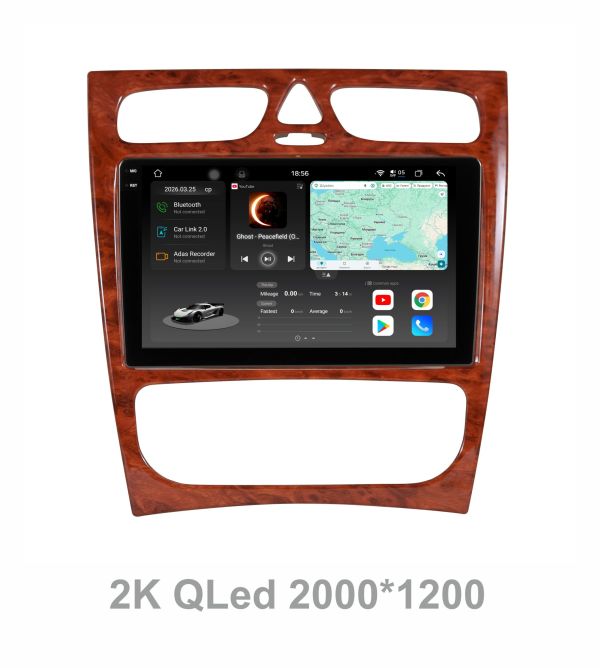 Штатна магнітола Soundbox S8 PRO 2K-8667 для  VMercedes C class W209/ CLK class C209 2000-2006  ADAS , CarPlay , 4G , DSP-DTS 5.1 , круговий огляд 360°