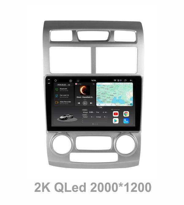 Штатна магнітола Soundbox S8 PRO 2K-6109 для Kia Sportage 2005-2010   ADAS , CarPlay , 4G , DSP-DTS 5.1 , круговий огляд 360°