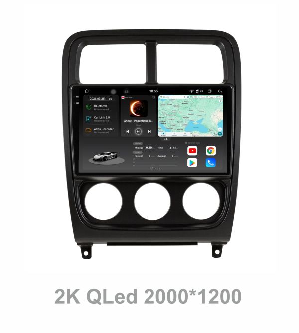 Штатна магнітола Soundbox S8 PRO 2K-2858  8+256GB для Dodge Caliber 2009-2013  ADAS , CarPlay , 4G , DSP-DTS 5.1 , круговий огляд 360°