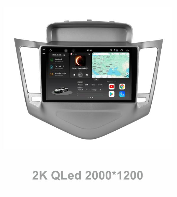 Штатна магнітола Soundbox S8 PRO 2K-1072  8+256GB для Chevrolet Cruze 2009-2013   ADAS , CarPlay , 4G , DSP-DTS 5.1 , круговий огляд 360°