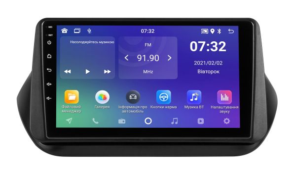 Штатна магнітола Soundbox SM-1244  CarPlay  та Android Auto для Fiat Fiorino , Fiat Qubo ,Citroen Nemo ,Peugeot Bipper 2008-2019