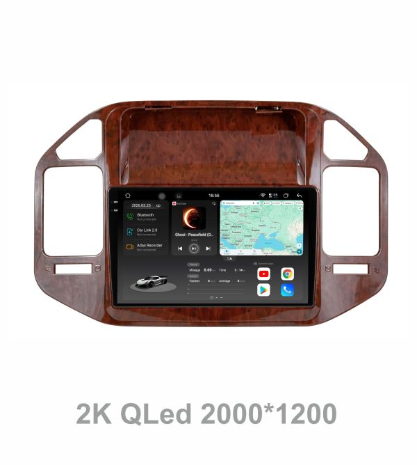 Штатна магнітола Soundbox S8 PRO 2K-8124  8+256GB  для Mitsubishi Pajero Vagon III 1999-2006     ADAS , CarPlay , 4G , DSP-DTS 5.1 , круговий огляд 360°
