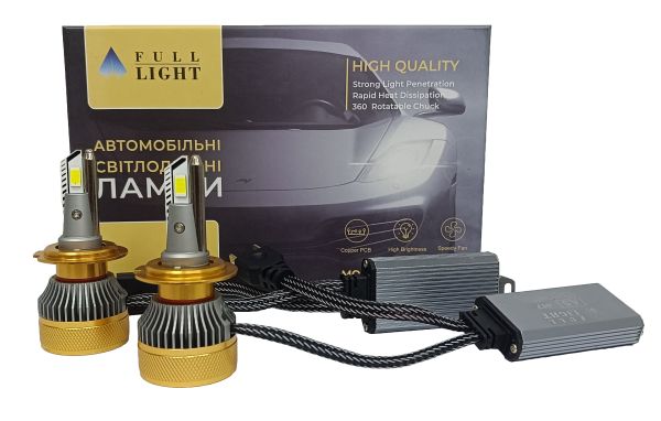 Комплект світлодіодних Led ламп Full Light A5 H7    Canbus /55Wat /6000K/ 10000 lumen/ 9-60V