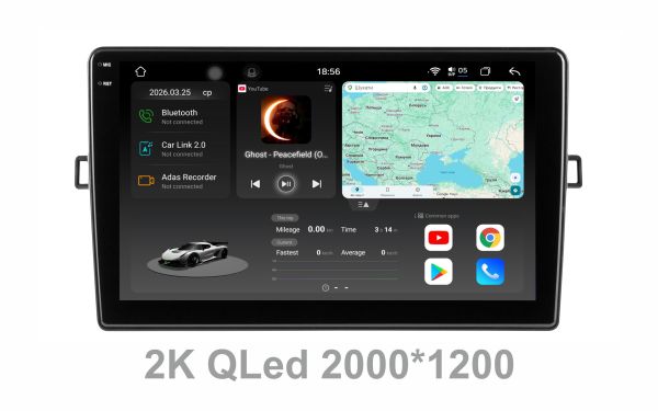 Штатна магнітола Soundbox   S8 PRO 2K-9218   для  Toyota Auris 2006-2012  8+256GB , ADAS , CarPlay , 4G , DSP-DTS 5.1 , круговий огляд 360°