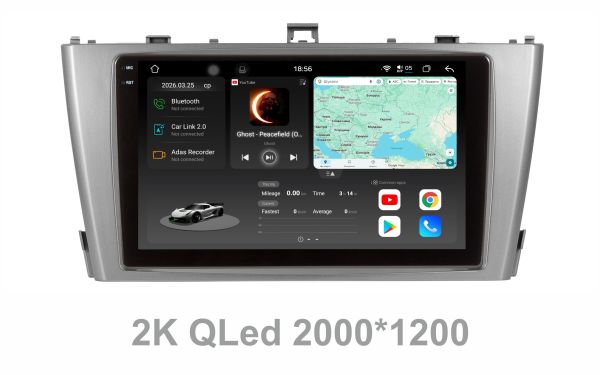 Штатна магнітола Soundbox   S8 PRO 2K-1324   для  Toyota Avensis 2009-2015   8+256GB , ADAS , CarPlay , 4G , DSP-DTS 5.1 , круговий огляд 360°