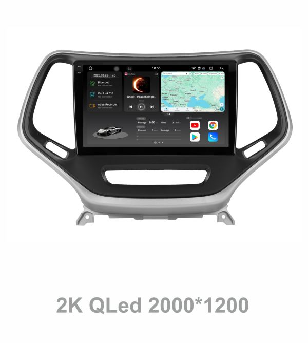 Штатна магнітола Soundbox S8 PRO 2K-9320  для   JEEP Cherokee 15+  ADAS , CarPlay , 4G , DSP-DTS 5.1 , круговий огляд 360°