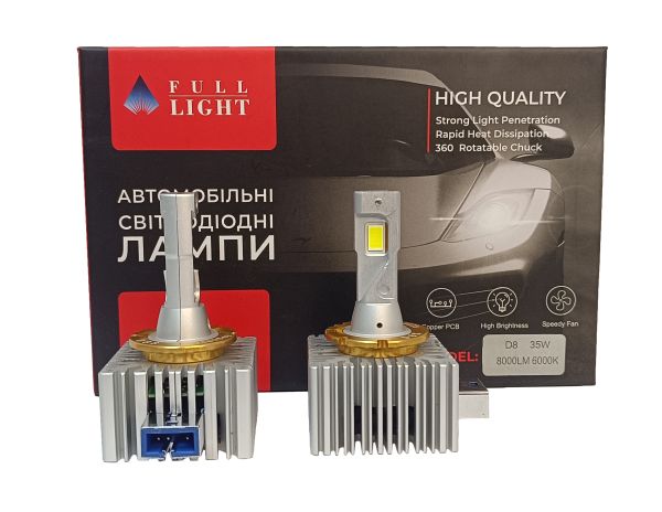 Комплект світлодіодних Led ламп Full Light D8S 35W 6000K Canbus