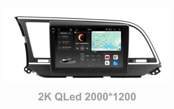 Штатна магнітола Soundbox S8 PRO 2K-9095   для    Hyundai Elantra 2016-2019    8+256GB , ADAS , CarPlay , 4G , DSP-DTS 5.1 , круговий огляд 360°