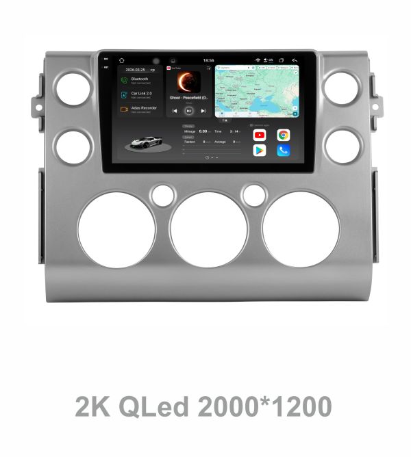 Штатна магнітола Soundbox S8 PRO 2K-9900   для    Toyota FJ Cruiser    8+256GB , ADAS , CarPlay , 4G , DSP-DTS 5.1 , круговий огляд 360°