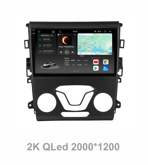 Штатна магнітола Soundbox S8 PRO 2K-4569   для    Ford Fusion USA    8+256GB , ADAS , CarPlay , 4G , DSP-DTS 5.1 , круговий огляд 360°
