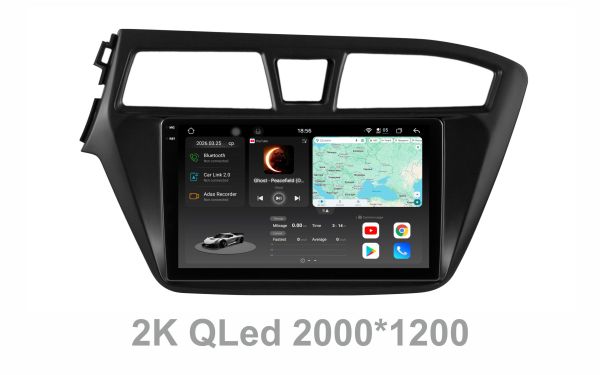 Штатна магнітола Soundbox S8 PRO 2K-9092   для   Hyundai I20 2015-2016    8+256GB , ADAS , CarPlay , 4G , DSP-DTS 5.1 , круговий огляд 360°