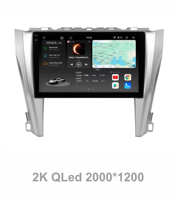 Штатна магнітола Soundbox S8 PRO 2K-9010  для  Toyota Camry V55 Europe  з CarPlay /4G/ DSP-DTS 5.1 / круговий огляд 360°
