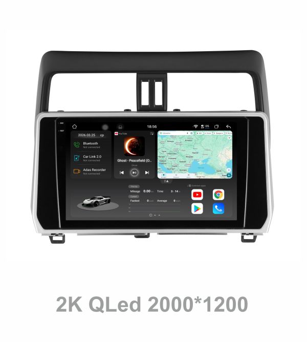 Штатна магнітола Soundbox S8 PRO 2K-8117  8+256GB  для  Toyota Prado LC150 2018+  з CarPlay /4G/ DSP-DTS 5.1 / круговий огляд 360°