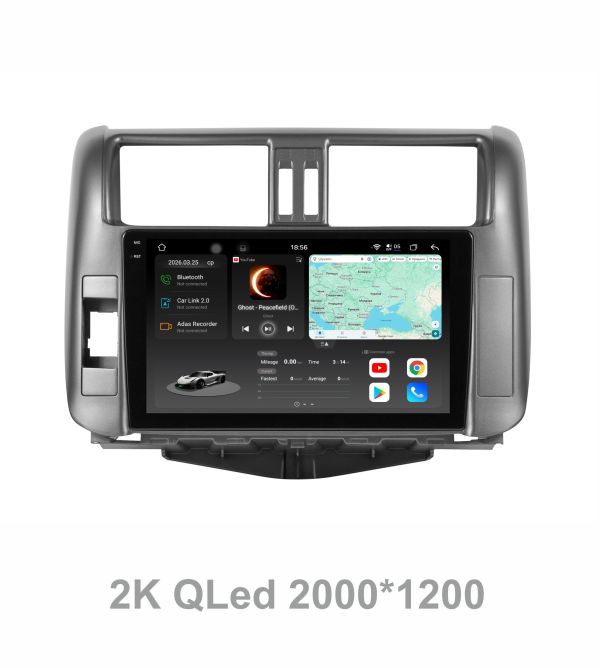 Штатна магнітола Soundbox S8 PRO 2K-8916  8+256GB  для  Toyota Land Cruiser Prado 150 2010-2014  з CarPlay /4G/ DSP-DTS 5.1 / круговий огляд 360°