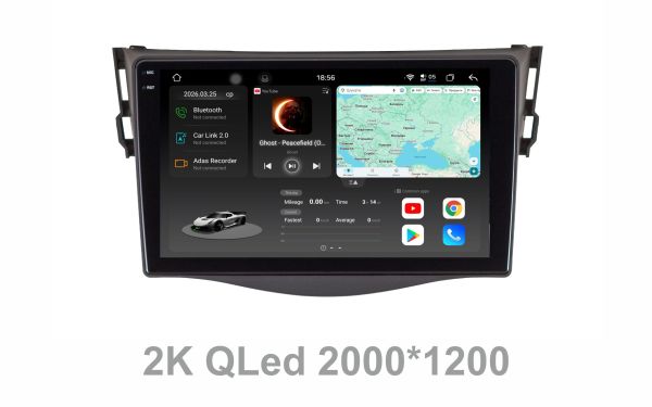 Штатна магнітола Soundbox S8 PRO 2K-8919  8+256GB  для  Toyota Rav 4 2006-2013  з CarPlay /4G/ DSP-DTS 5.1 / круговий огляд 360°