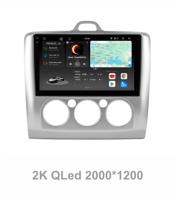 Штатна магнітола Soundbox S8 PRO 2K-9230  8+256GB  для   Ford Focus II 2006-2010  з CarPlay /4G/ DSP-DTS 5.1 / круговий огляд 360°
