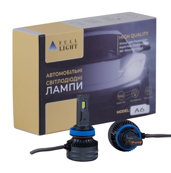 Світлодіодні Led лампи Full Light A6  H11  Canbus 65Wat /6500K/ 14000 lumen