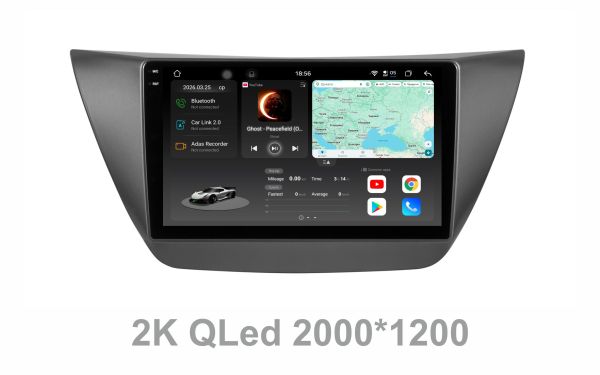 Штатна магнітола Soundbox S8 PRO 2K-8123  8+256GB  для   Mitsubishi Lancer IX   з CarPlay /4G/ DSP-DTS 5.1 / круговий огляд 360°