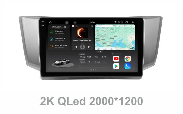Штатна магнітола Soundbox S8 PRO 2K-3033  8+256GB  для   Lexus RX330 2003-2009   з CarPlay /4G/ DSP-DTS 5.1 / круговий огляд 360°
