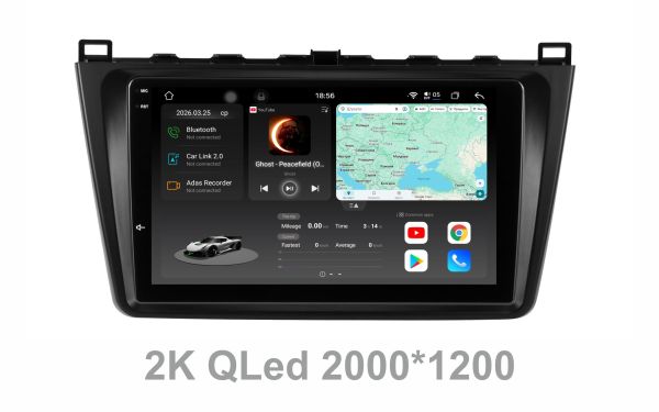 Штатна магнітола Soundbox S8 PRO 2K-7781  для  Mazda 6 2008-2012  ADAS , CarPlay , 4G , DSP-DTS 5.1 , круговий огляд 360°