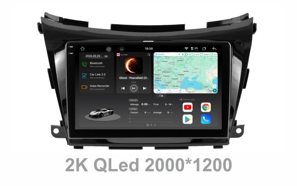 Штатна магнітола Soundbox S8 PRO 2K-8169   8+256GB для Nissan Murano 2015+   ADAS , CarPlay , 4G , DSP-DTS 5.1 , круговий огляд 360°