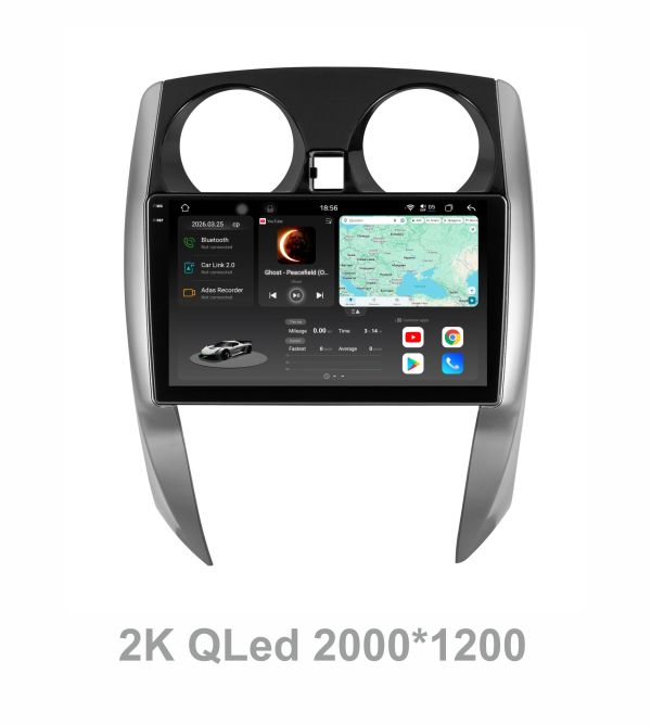 Штатна магнітола Soundbox S8 PRO 2K-8165   8+256GB для Nissan Note 2014-2017   ADAS , CarPlay , 4G , DSP-DTS 5.1 , круговий огляд 360°