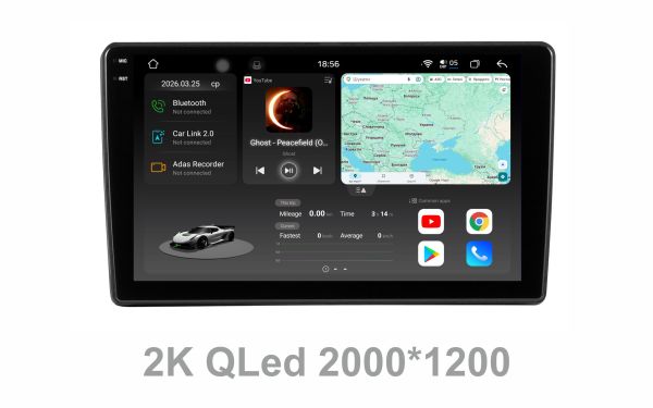 Штатна магнітола Soundbox S8 PRO 2K-8160 C   8+256GB  для  Qashqai 2013-2022 кондиціонер  ADAS , CarPlay , 4G , DSP-DTS 5.1 , круговий огляд 360°