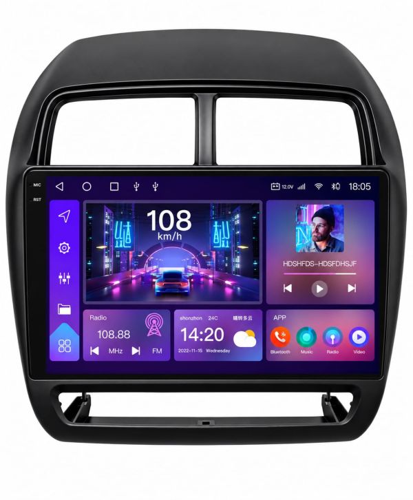 Штатна магнітола Soundbox S4-8121   4+64GB  для    Mitsubishi Outlander Sport /ASX  2016-2023   2010-2014    CarPlay , 4G , DSP , круговий огляд 360°