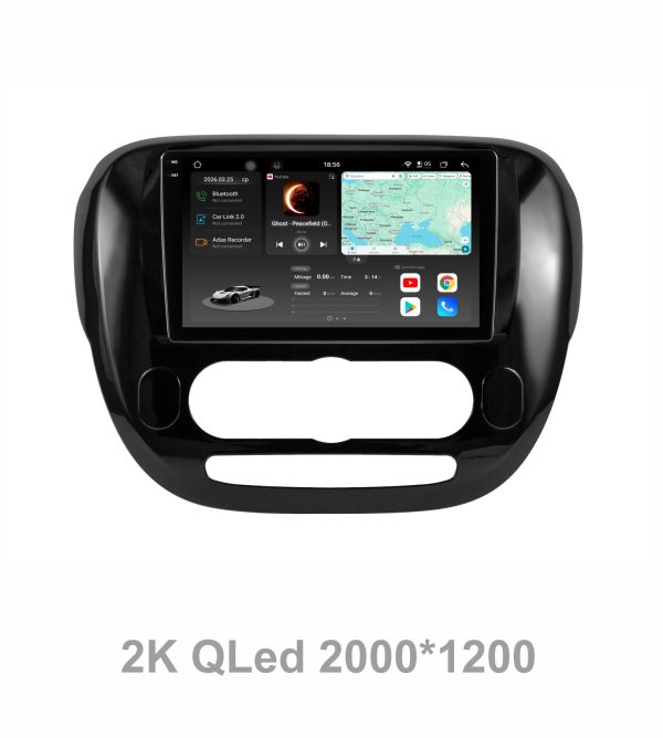 Штатна магнітола Soundbox S8 PRO 2K-6105   8+256GB для  Kia Soul 2014-2017   ADAS , CarPlay , 4G , DSP-DTS 5.1 , круговий огляд 360°