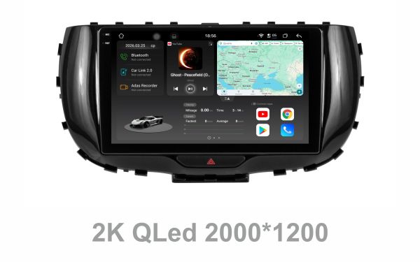 Штатна магнітола Soundbox S8 PRO 2K-6106   8+256GB для  Kia Soul 2019-2020   ADAS , CarPlay , 4G , DSP-DTS 5.1 , круговий огляд 360°