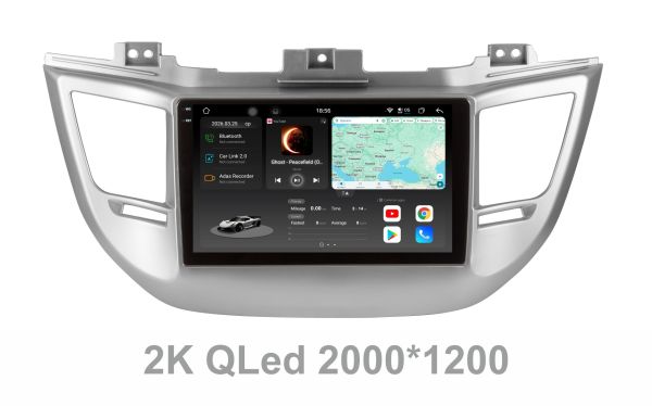 Штатна магнітола Soundbox S8 PRO 2K-6083   8+256GB для  Hyundai Tucson 2016-2018   ADAS , CarPlay , 4G , DSP-DTS 5.1 , круговий огляд 360°