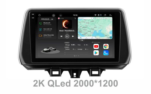 Штатна магнітола Soundbox S8 PRO 2K-9122   8+256GB для  Hyundai Tucson 2018+   ADAS , CarPlay , 4G , DSP-DTS 5.1 , круговий огляд 360°