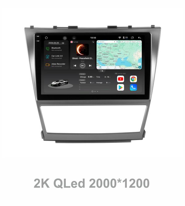 Штатна магнітола Soundbox S8 PRO 2K-1040   8+256GB для  Toyota Camry V40   ADAS , CarPlay , 4G , DSP-DTS 5.1 , круговий огляд 360°